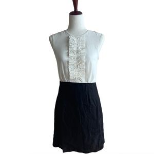 SANDRO PARIS mini dress white And black VGUC size S M